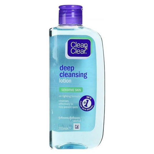 Clean & Clear Deep Cleansing Lotion Sensitive Skin 200ml (Case of 6)