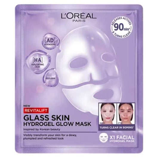L'Oreal Revitalift Glass Skin Hydrogel Glow Mask 1 Mask (Case of 25)