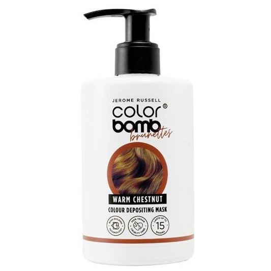 Jerome Russell Color Bomb Brunettes Warm Chestnut Colour Depositing Mask 300ml (Case of 6)