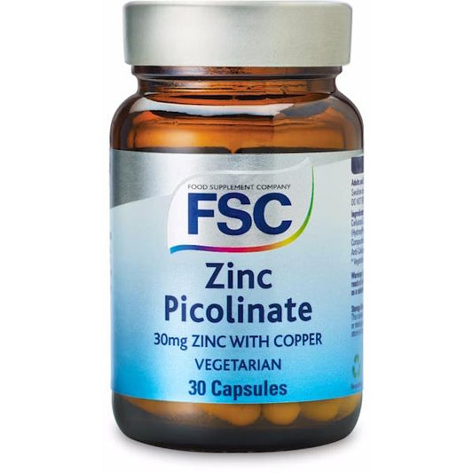 FSC Zinc Picolinate with Copper 30mg 30 Capsules (Case of 6)