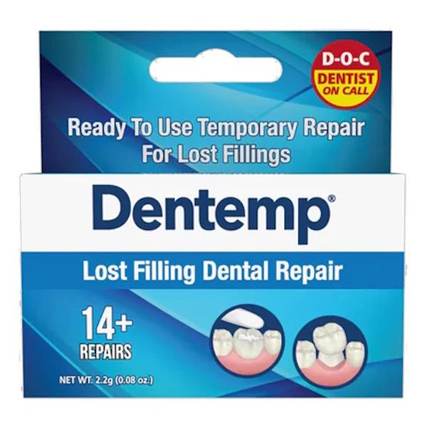 (LT) Dentemp Lost Filling Dental Repair 14+ Repairs 2.2g (Case of 6)