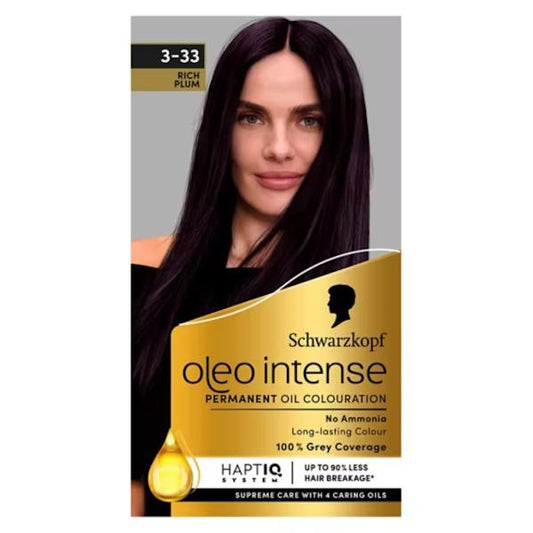 Schwarzkopf Oleo Intense Permanent Oil Colour 3-33 Rich Plum (Case of 3)