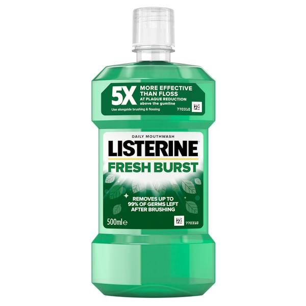 Listerine Daily Mouthwash Fresh Burst 500ml (Case of 6)