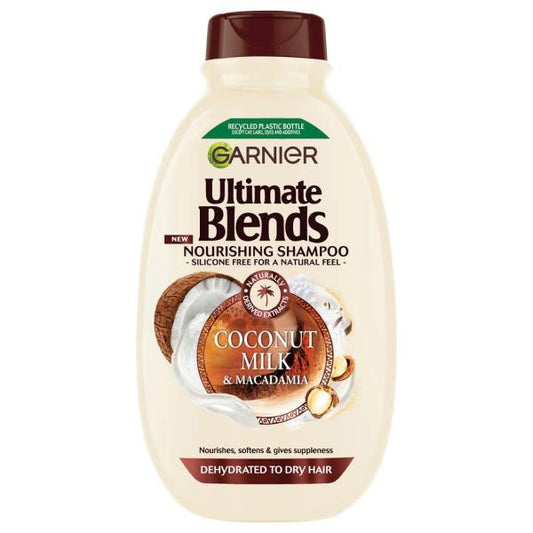 (LT) Garnier Ultimate Blends Coconut Milk & Macadamia Shampoo 400ml (Case of 6)