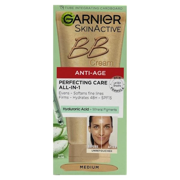 Garnier Skin Active BB Cream Anti-Age SPF15 Medium 50ml (Case of 6)