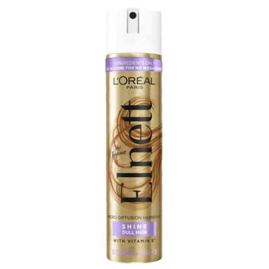L'Oreal Elnett Hairspray Shine Dull Hair Strong Hold 400ml (Case of 6)
