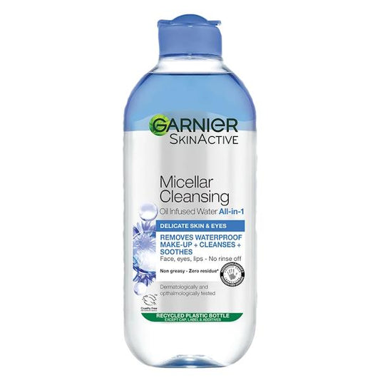 Garnier Skin Active Micellar Oil-Infused Cleansing Water Delicate Skin & Eyes 400ml (Case of 6)