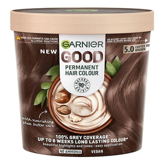 (LT) Garnier Good Permanent Hair Colour 5.0 Coffee Roast Brown (Case of 3)