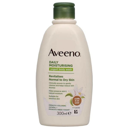 Aveeno Daily Moisturising Yoghurt Body Wash Vanilla & Oats 300ml (Case of 6)