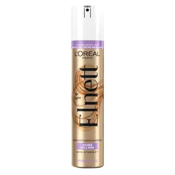 L'Oreal Elnett Hairspray Shine Dull Hair Strong Hold 75ml (Case of 6)