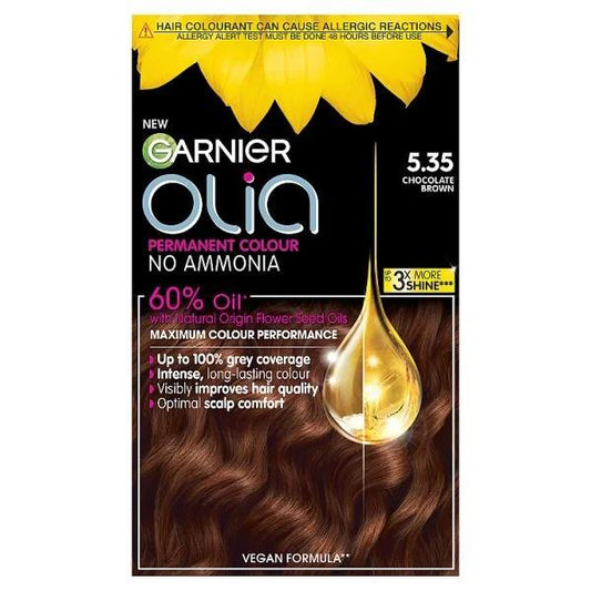 Garnier Olia Permanent Hair Colour 5.3 Chocolate Brown (Case of 3)