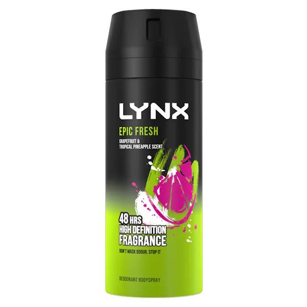 Lynx Epic Fresh Deodorant Bodyspray 150ml (Case of 6)