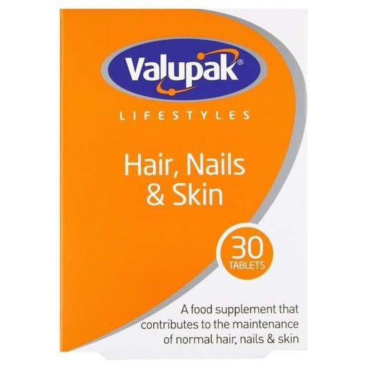 (LT) Valupak Lifestyles Hair Nails & Skin 30 Tablets Blister Pack (Case of 3)