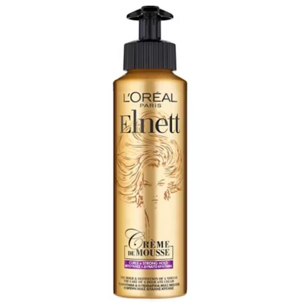 (LT) L'Oreal Elnett Satin Creme De Mousse Curls + Strong Hold 200ml (Case of 6)