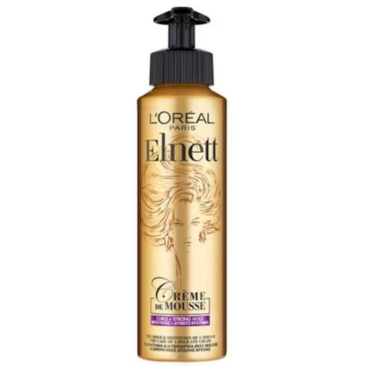 (LT) L'Oreal Elnett Satin Creme De Mousse Curls + Strong Hold 200ml (Case of 6)
