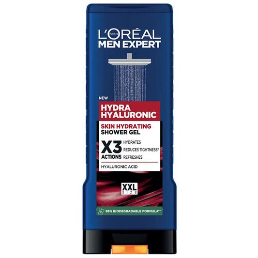 L'Oreal Men Expert Hydra Hyaluronic Shower Gel 400ml (Case of 6)