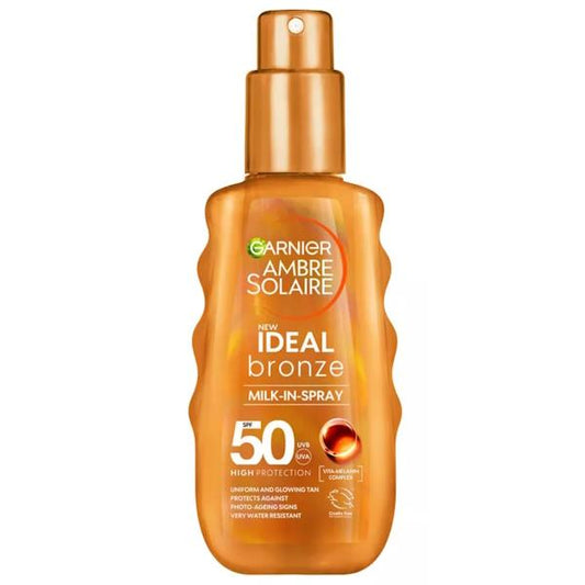 Garnier Ambre Solaire Ideal Bronze Milk-In Spray SPF50 150ml (Case of 6)