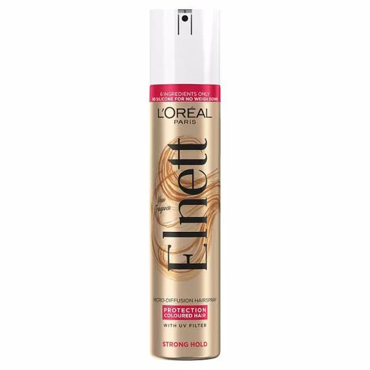 L'Oreal Elnett Micro-Diffusion Hairspray Coloured Hair Strong Hold 200ml (Case of 6)