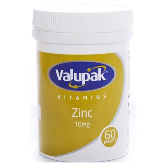 Valupak Vitamins Zinc 10mg 60 Tablets (Case of 6)