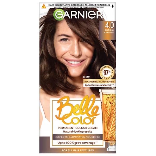 Garnier Belle Color Permanent Colour 4.0 Natural Chestnut (Case of 3)