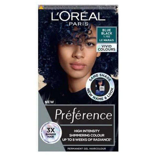 L'Oreal Preference Vivids 1.102 Le Marais Blue Black (Case of 3)