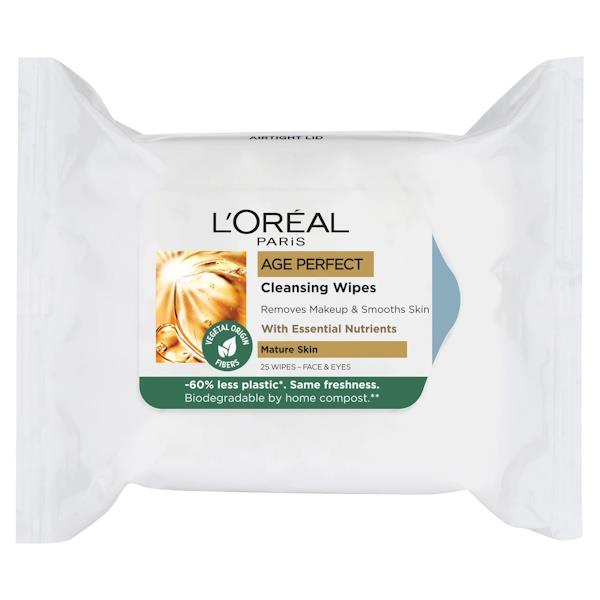 (LT) L'Oreal Age Perfect 25 Cleansing Wipes (Case of 6)