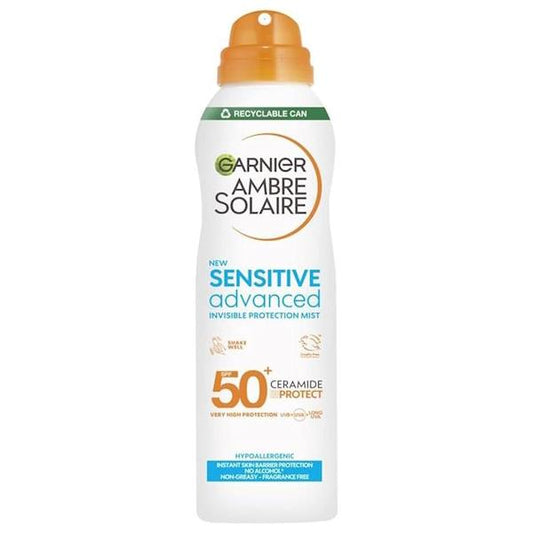 Garnier Ambre Solaire Sensitive Advanced Invisible Protection Mist SPF50+ 150ml (Case of 6)