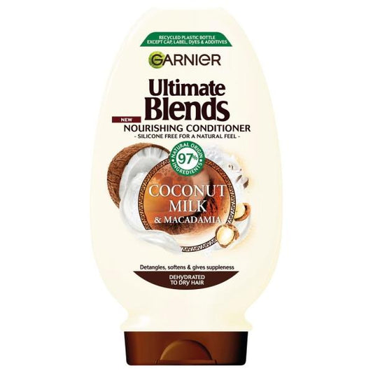 Garnier Ultimate Blends Coconut Milk & Macadamia Conditioner 400ml (Case of 6)