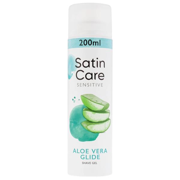 Gillette Satin Care Sensitive Aloe Vera Glide Scented Shave Gel 200ml (Case of 6)