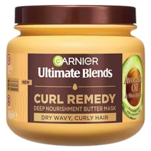 (LT) Garnier Ultimate Blends Avocado Oil & Shea Butter Curl Remedy Mask 340ml (Case of 6)