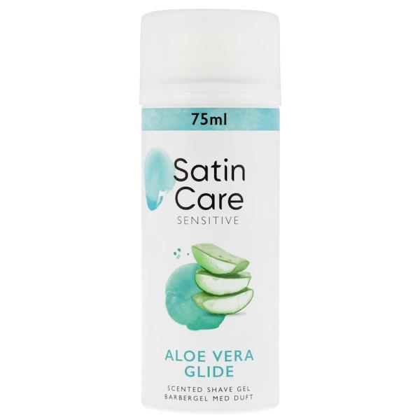 Gillette Satin Care Sensitive Aloe Vera Glide Scented Shave Gel 75ml (Case of 6)