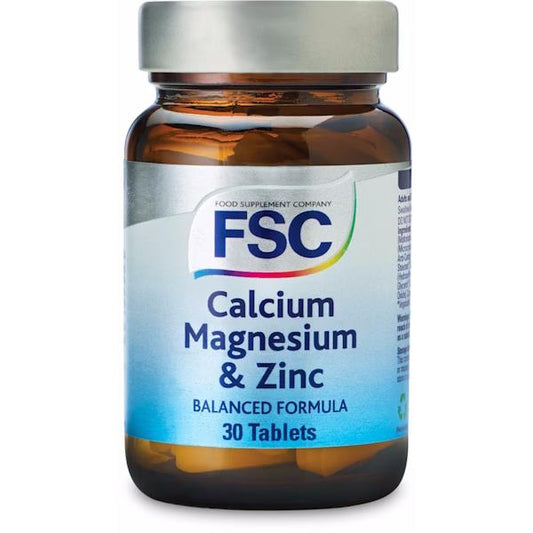 FSC Calcium, Magnesium & Zinc 30 Tablets (Case of 6)