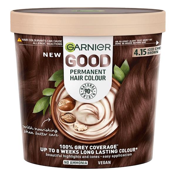 (LT) Garnier Good Permanent Hair Colour 4.15 Iced Chestnut Brown (Case of 3)