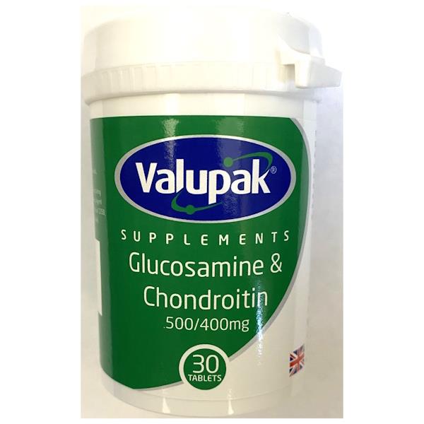 (LT) Valupak Glucosamine & Chondroitin 500/400mg 30 Tablets (Case of 6)