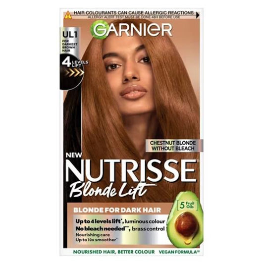 Garnier Nutrisse Blonde Lift Permanent Colour UL1 Chestnut Blonde (Case of 3)