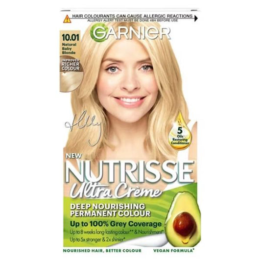 Garnier Nutrisse Creme Permanent Colour 10.01 Natural Baby Blonde (Case of 3)