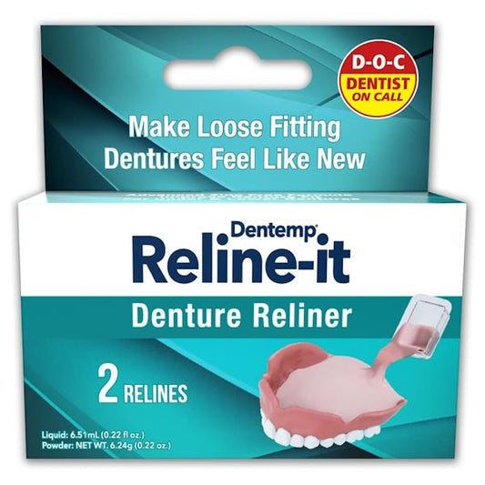 Dentemp Reline-it Denture Reliner 2 Relines (Case of 6)