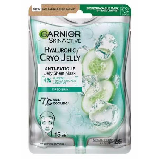 (LT) Garnier Skin Active Hyaluronic Cryo Jelly Anti-Fatigue Jelly Sheet Mask (Case of 20)