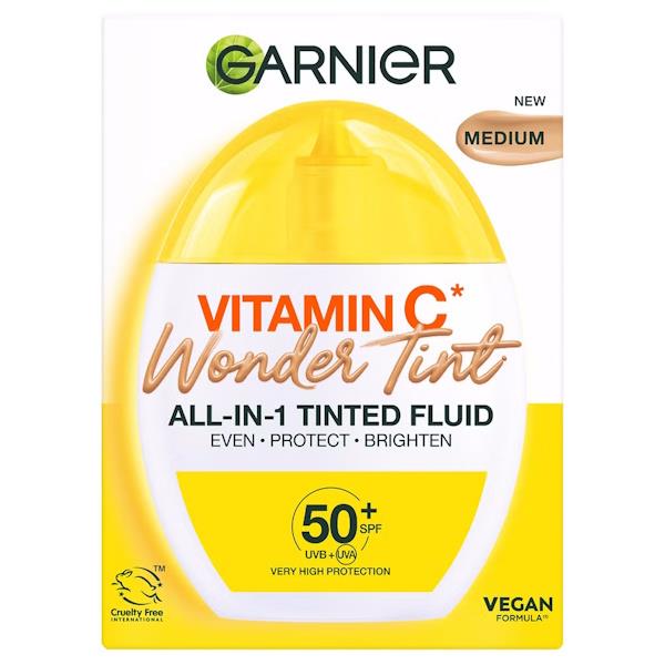 Garnier Vitamin C Wonder Tint All-in-1 Tinted Fluid Medium 40ml (Case of 6)