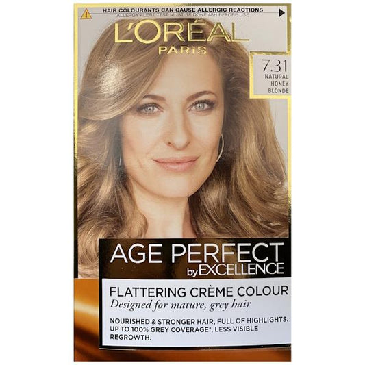 L'Oreal Age Perfect Permanent Colour 7.31 Natural Honey Blonde (Case of 3)