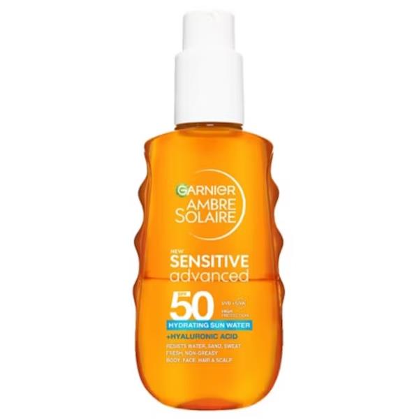 (LT) Garnier Ambre Solaire Sensitive Advanced Hydrating Sun Water SPF50 150ml (Case of 6)