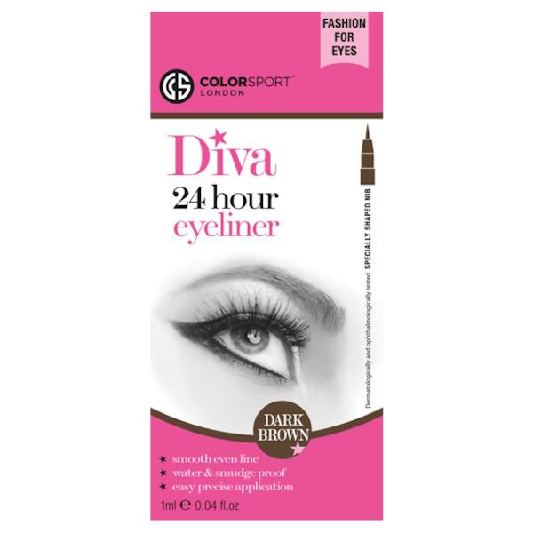 (LT) Colorsport Diva 24 Hour Eyeliner Dark Brown (Case of 6)