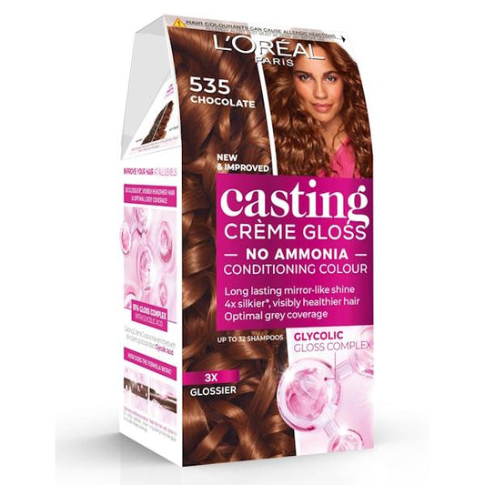 (LT) L'Oreal Casting Creme Gloss Semi-Permanent Hair Colour 535 Chocolate (Case of 3)