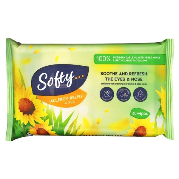 Softy Allergy Relief Wipes 40 Wipes (Case of 12)