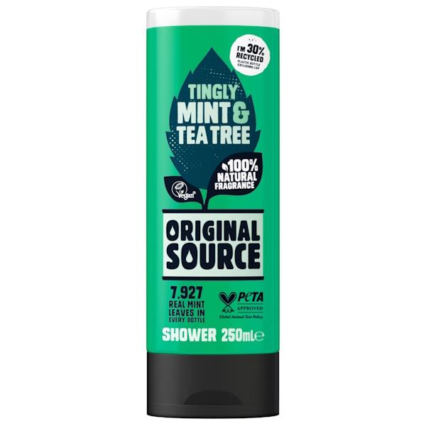 Original Source Tingly Mint & Tea Tree Shower Gel 250ml (Case of 6)