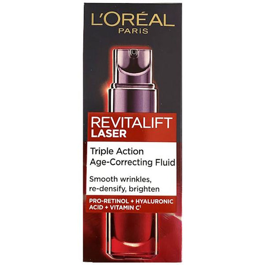 L'Oreal Revitalift Laser Triple Action Age-Correcting Fluid 30ml (Case of 6)