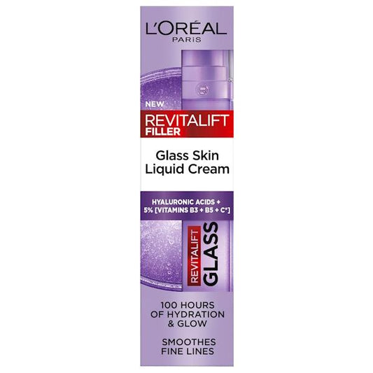 L'Oreal Revitalift Filler Glass Skin Liquid Cream 50ml (Case of 6)