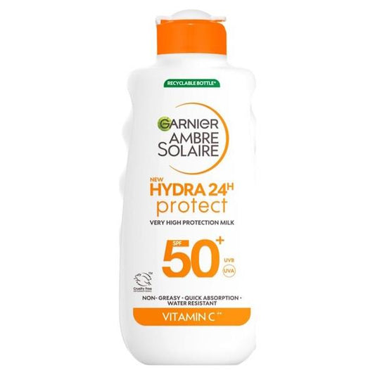 Garnier Ambre Solaire Hydra 24 Protect SPF50+ Sun Lotion 175ml (Case of 6)