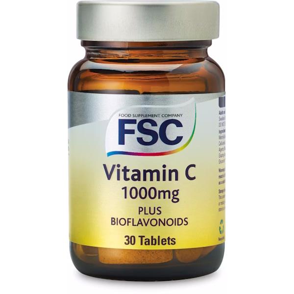 FSC Vitamin C 1000mg + Bioflavonoids 30 Tablets (Case of 6)