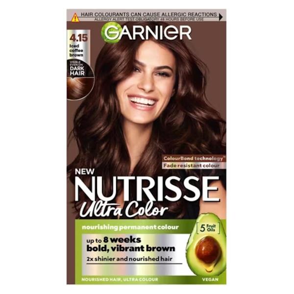 Garnier Nutrisse Ultra Color Permanent Colour 4.15 Iced Coffee (Case of 3)